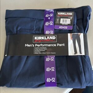 Kirkland Signature Blue Dress Pants with Performance Fabric